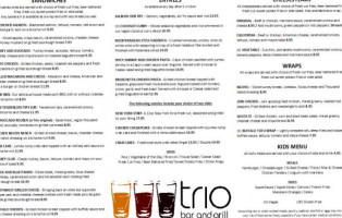 Trio And Grill menu