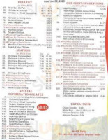 Chinatown Chinese menu