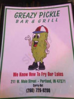 Greazy Pickle menu