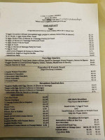 Toni's Lake Diner menu