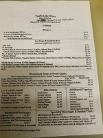Toni's Lake Diner menu