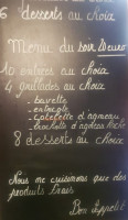 Cafe De La Paix menu