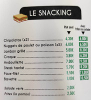Kiosque Du Lac menu