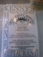 Kenny's Korner food