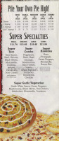 Pizza Shop menu