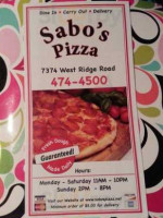 Sabo's Pizza food