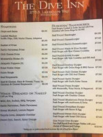 The Dive Inn menu