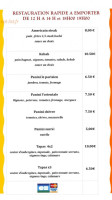 Le Ravito menu