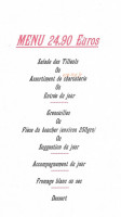 Auberge Des Tilleuls menu