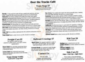 Over The Tracks Cafe menu