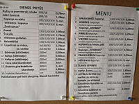 Valgykla Tomalina menu