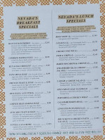 Nevada Diner menu