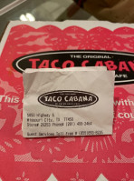 Taco Cabana menu