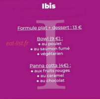 Ibis menu