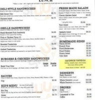 The Mill Street Grille menu