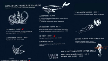 Under The Sea menu