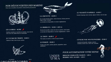 Under The Sea menu
