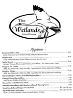The Wetlands menu