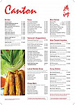 Canton Chinese Restaurant menu
