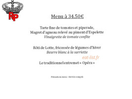Royal Provence menu