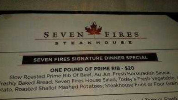 Seven Fires Steakhouse food