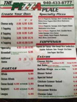 Pizza Pro menu