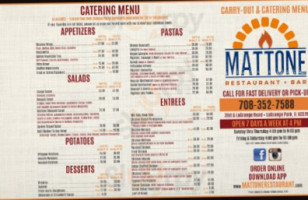 Mattone Restaurant And Bar menu
