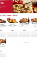 Pizza Time's menu