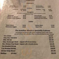 Robin Hood Lounge menu