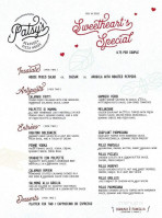 Patsy's Seafood Pizza House menu
