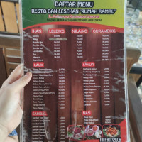 Resto Lesehan Rumah Bambu menu