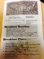 Los Cabos Mexican menu