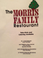 Morriss Family menu