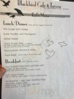 Blackbird Cafe And Tavern menu