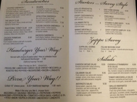 The Savoy menu