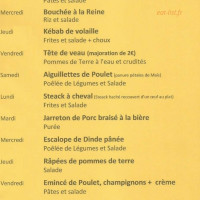 Le Glouton menu
