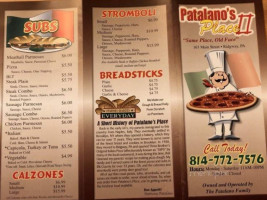 Paesano Pizza Ii menu