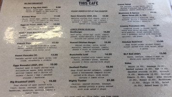 This Cafe menu