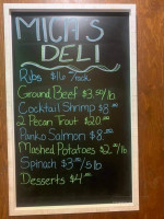 Mica's And Pub menu