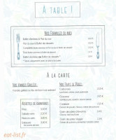 Killian menu