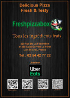 Fresh Pizza Box menu