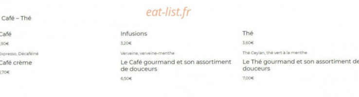 Bistro Régent Besançon menu