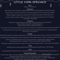 The Little York menu