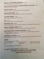 Tablespoons Cafe And Deli menu