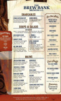 The Brew Bank menu
