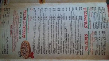 Sabrina's menu