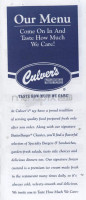 Culver's menu