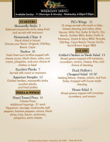 Bogey's At Duck Hollow Golf menu