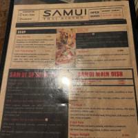 Samui Thai menu