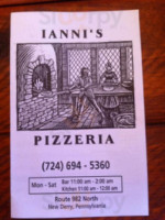 Ianni's Pizzeria menu
